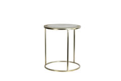 Bijzettafel S/2 Ø40x45+Ø50x52 cm TALCA licht goud