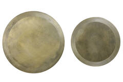 Bijzettafel S/2 Ø40x45+Ø50x52 cm TALCA licht goud