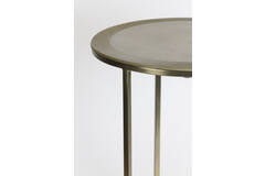 Bijzettafel S/2 Ø40x45+Ø50x52 cm TALCA licht goud