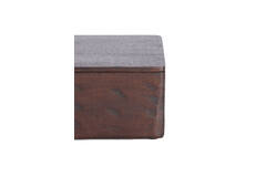 Deco box 12x12x8 cm TIZA hout donker bruin
