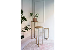 Pillar Ø35x81 cm RETIRO light gold