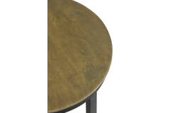Pillar Ø40x101 cm RETIRO matt black+raw antique bronze