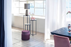 Pillar Ø40x101 cm RETIRO matt black+raw antique bronze