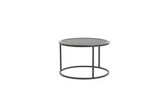 Coffee table S/2 Ø60x38+Ø78x42 cm TALCA lead antiq deep edge