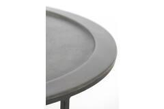 Coffee table S/2 Ø60x38+Ø78x42 cm TALCA lead antiq deep edge