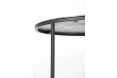 Coffee table S/2 Ø60x38+Ø78x42 cm TALCA lead antiq deep edge