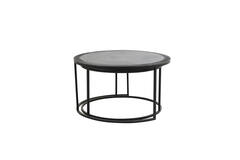 Salontafel S/2 Ø67,5x39,5+Ø75x45 cm TALCA lood antiek edge