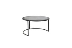 Salontafel S/2 Ø67,5x39,5+Ø75x45 cm TALCA lood antiek edge
