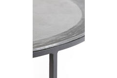 Salontafel S/2 Ø67,5x39,5+Ø75x45 cm TALCA lood antiek edge