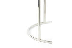 Bijzettafel S/2 Ø40x45+Ø50x52 cm DUARTE nikkel+glas