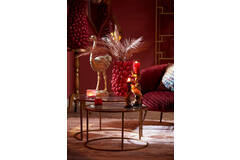 Salontafel S/2 Ø65x39+Ø75x44 cm DUARTE glas-goud