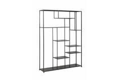 Cabinet open 110x25,5x150 cm TALARA antique black