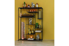 Cabinet open 110x25,5x150 cm TALARA antique black