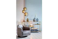Side table 140x35x80 cm YLAYA mat zwart-goud