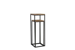 Zuil S/2 30x30x82,5+35x35x102 cm YARULA hout+zwart