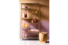 Kast open 101x36x200 cm YVANA antiek goud