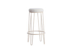 Barkruk Ø41x73 cm ALICE bouclé crème+crème