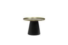 Salontafel Ø60x44 cm POPETA antiek brons-zwart