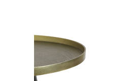 Salontafel Ø60x44 cm POPETA antiek brons-zwart