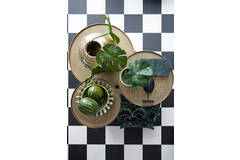 Salontafel Ø60x44 cm POPETA antiek brons-zwart