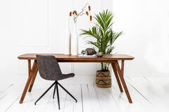 Dining table 220x100x76 cm QUENZA acacia wood brown