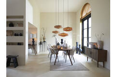 Dining table 220x100x76 cm QUENZA acacia wood brown