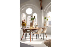 Dining table 220x100x76 cm QUENZA acacia wood brown