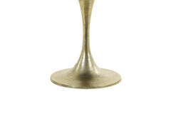 Bijzettafel Ø61x41 cm RICKERD wit marmer+antiek brons