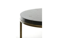 Pillar S/2 Ø30x80+Ø35x100 cm SOBRINA black agate+ant. bronze