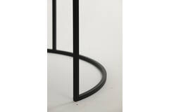 Coffee table S/2 Ø65,5x40,5+Ø75x45,5 cm ALFIO d br mrbl+blck