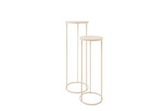 Pillar S/2 Ø32x82+Ø41x102 cm RICARDO travertine sand+beige