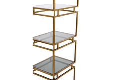 Cabinet 5L 45x35x180 cm LUCAMBO  glass smoked+antique bronze