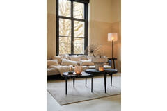 Coffee table S/2 Ø64x39+Ø75x44 cm TOBIAS black