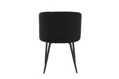 Dining chair 56x55x79 cm ELYNA bouclé black-matt black