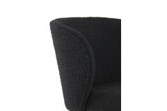 Dining chair 56x55x79 cm ELYNA bouclé black-matt black