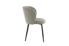 Dining chair 56x55x79 cm ELYNA bouclé grey brown-matt black