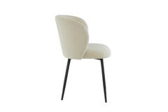 Dining chair 56x55x79 cm ELYNA teddy light beige-matt black
