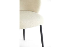 Dining chair 56x55x79 cm ELYNA teddy light beige-matt black