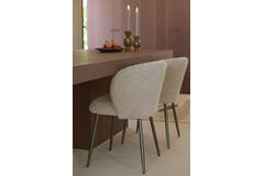 Dining chair 56x55x79 cm ELYNA light brown+brown-bronze