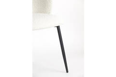 Eetkamerstoel 56x55x79 cm ELYNA bouclé crème-mat zwart