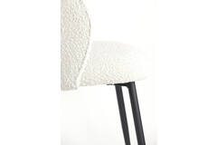 Eetkamerstoel 56x55x79 cm ELYNA bouclé crème-mat zwart