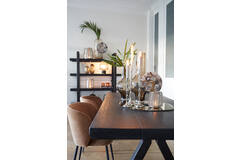 Dining chair 56x55x79 cm ELYNA velvet brown-matt black