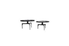 Salontafel S/2 Ø64x39+Ø75x44 cm PANO donker brons
