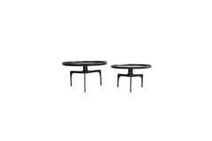 Salontafel S/2 Ø64x39+Ø75x44 cm PANO donker brons