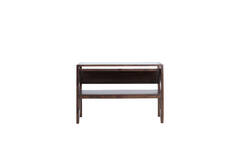 Console 119x41x80 cm YUKI mango wood chocolate brown+glass
