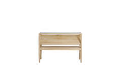 Console 119x41x80 cm YUKI mango wood natural+glass