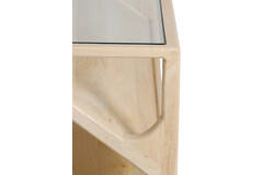 Console 119x41x80 cm YUKI mango wood natural+glass