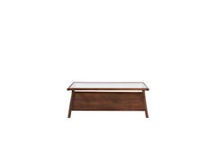 Coffee table 112x70x41 cm YUKI acacia wood dark brown+glass