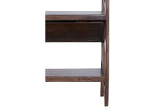 Cabinet open 120x40x160 cm YUKI mango wood choco brown+glass