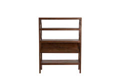 Kast open 120x40x160 cm YUKI acacia hout donker bruin